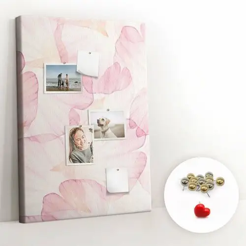 Coloray Dekoracyjny planer korkowy - tablica 70x100 cm + pinezki - płatki kwiatów