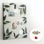 Dekoracyjny Planer Korkowy - Tablica 70x100 cm + Pinezki - Rama Zielonych Liści Sklep