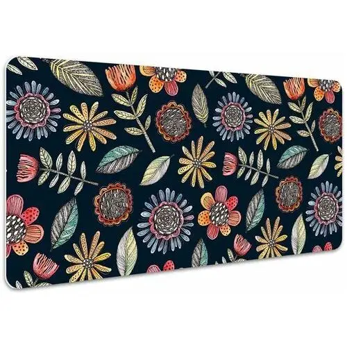 Duża mata na biurko kwiaty w pięknych kolorach 100x50 cm Coloray