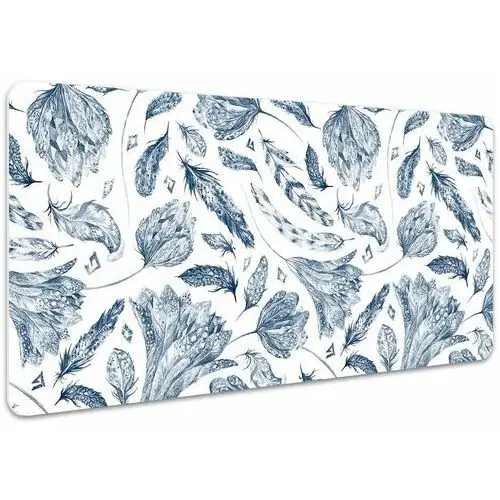 Coloray Duża mata na biurko niebieskie liście 100x50 cm