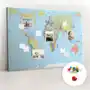 Duża Tablica, Korek 100x140 cm Wzór Mapa świata polityczna + Pinezki Kolorowe Sklep