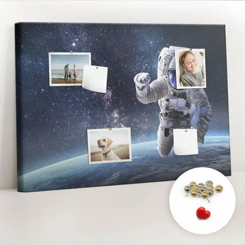 Coloray Korkowa tablica 100x70 cm - astronauta + metaliczne pinezki