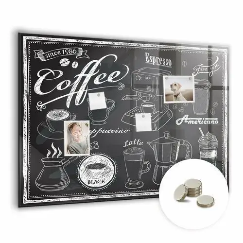 Coloray Magnetyczna dekoracja - 100x70 cm - wzór ekspresy do kawy