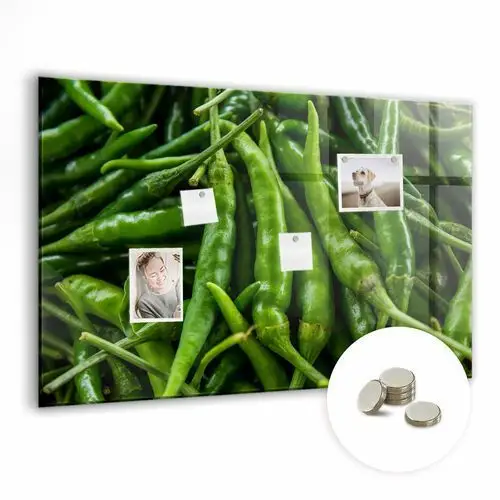 Magnetyczna tablica ze wzorem - zielona papryczka - 90x60 cm Coloray