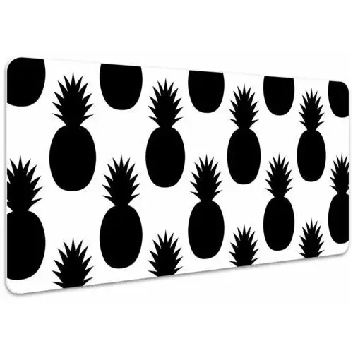 Mata na biurko czarno-białe ananasy 100x50 cm Coloray