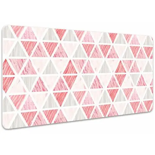 Coloray Mata na biurko różowe geometryczne trójkąty 100x50 cm