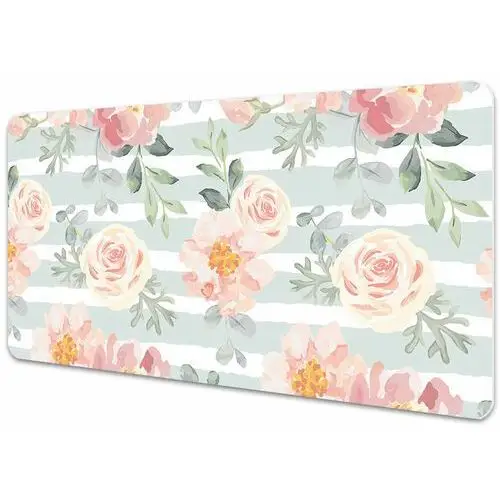 Coloray Mata ochronna na biurko różowe kwiaty 90x45 cm