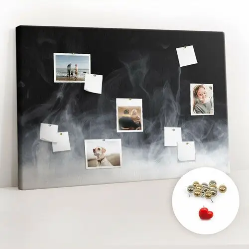 Coloray Organizer na ścianę xxl, tablica korkowa 120x80 cm - dym + pinezki