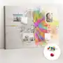 Organizer, tablica korkowa 100x70 cm + kolorowe pinezki - abstrakcja mózg Coloray Sklep