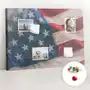 Coloray Organizer, tablica korkowa 100x70 cm + kolorowe pinezki - amerykańska flaga Sklep