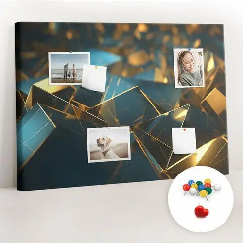 Coloray Organizer, tablica korkowa 100x70 cm + kolorowe pinezki - dekoracyjna abstrakcja