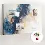 Organizer, Tablica korkowa 100x70 cm + Kolorowe Pinezki - Marmur wzór Sklep