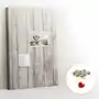Ozdobna tablica korkowa 40x60 cm + metaliczne pinezki - drewniane deski Coloray Sklep