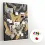 Coloray Ozdobna tablica korkowa xxl z nadrukiem plamy abstrakcja 100x140 cm + pinezki Sklep