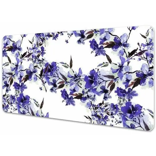 Coloray Podkładka na biurko kwiaty w niebieskim kolorze 90x45 cm