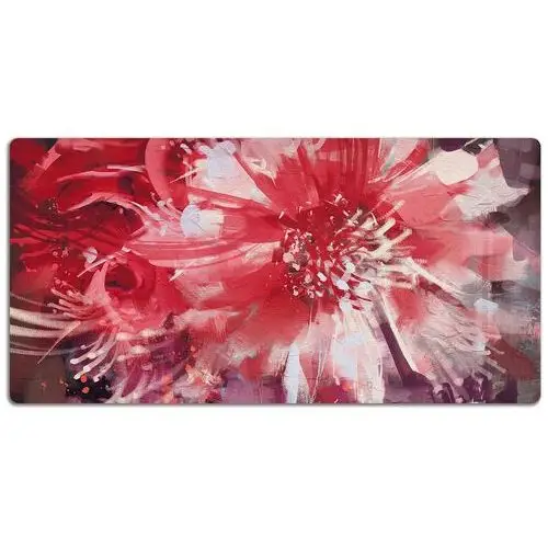 Coloray Podkładka na biurko z nadrukiem abstrakcyjny czerwony kwiat 120x60 cm