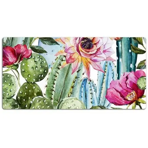 Coloray Podkładka na biurko z nadrukiem kolorowe kaktusy 120x60 cm