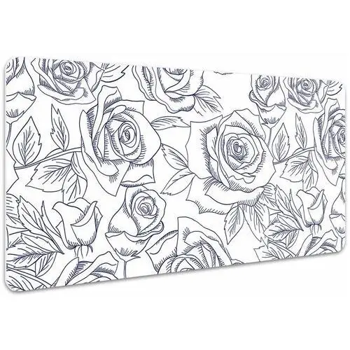 Podkładka na biurko z nadrukiem niebieskie róże 100x50 cm Coloray