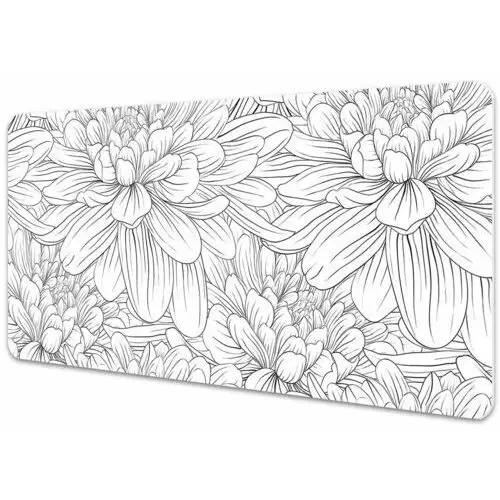 Coloray Podkładka na biurko z nadrukiem szkic kwiatów 90x45 cm