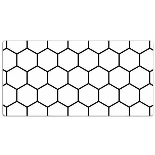 Coloray Podkładka na całe biurko biało-czarne hexagony 120x60 cm