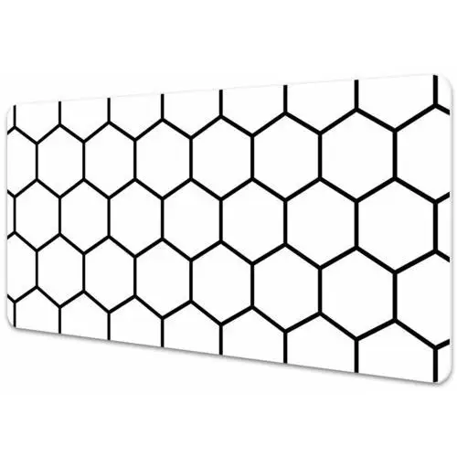 Podkładka na całe biurko Biało-czarne hexagony 90x45 cm