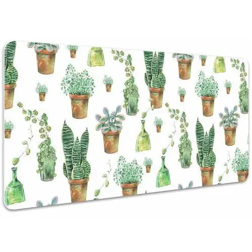 Podkładka na całe biurko Kaktusy w doniczkach 100x50 cm