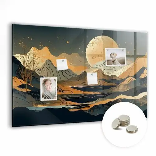 Tablica dekoracyjna na magnes - abstrakcja krajobraz - 90x60 cm Coloray