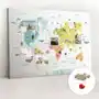 Coloray Tablica korkowa xxl - 100x140 cm - mapa świata zwierząt + metaliczne pinezki Sklep