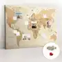 Coloray Tablica korkowa xxl - 100x140 cm - polityczna mapa świata + metaliczne pinezki Sklep