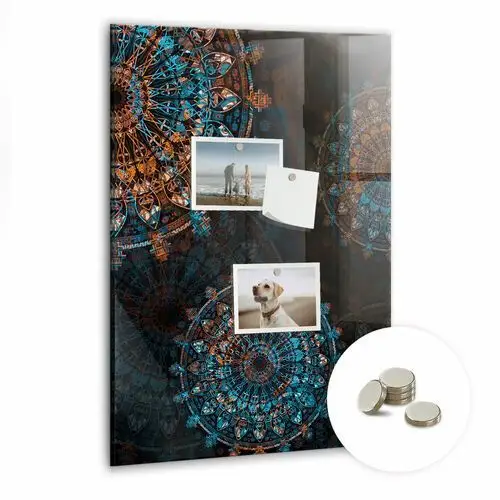 Coloray Tablica szklana na magnes z nadrukiem dekoracyjna mandala - 40x60 cm