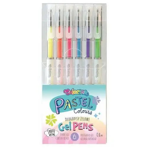Długopisy żelowe pastelowe, Colorino Kids, 6 kolorów