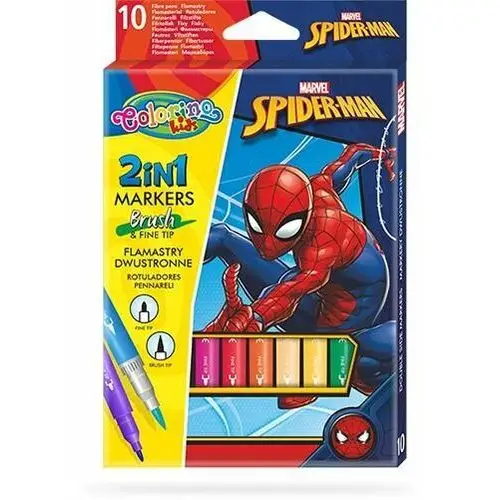 Colorino Flamastry dwustronne, kids, spiderman, 10 kolorów