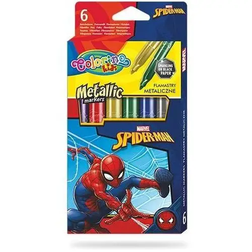 Colorino Flamastry dwustronne, kids, spiderman, 6 kolorów