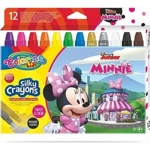 Kredki żelowe, wykręcane, Colorino Kids, Minnie, 12 kolorów