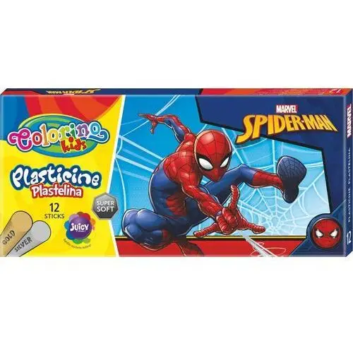 Plastelina Colorino Kids, Spiderman, 12 kolorów