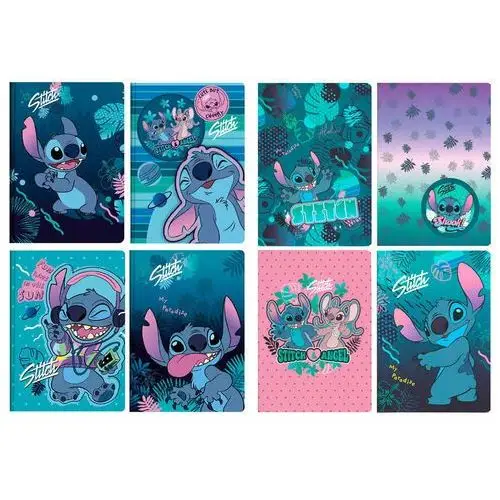 8X ZESZYT A5 32 KARTKI STITCH: 4x TRZY LINIA + 4x KRATKA, KAŻDY INNY