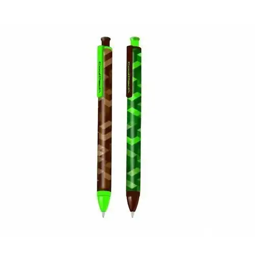 Coolpack Długopis żelowy niebieski pixel jungle dla fanów minecraft 2 szt