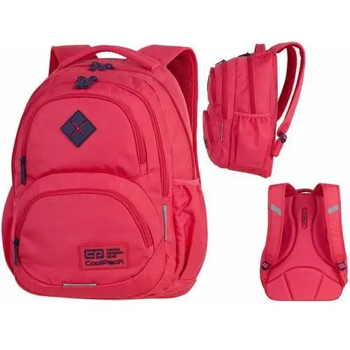 Plecak szkolny dla chłopca i dziewczynki czerwony CoolPack dwukomorowy