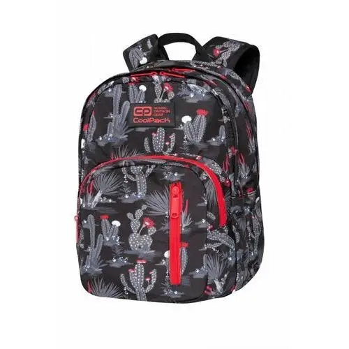 Plecak szkolny dla chłopca i dziewczynki czerwony CoolPack trzykomorowy