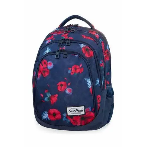 Plecak szkolny dla chłopca i dziewczynki granatowy CoolPack kwiaty trzykomorowy