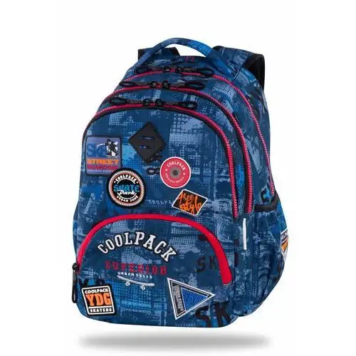 Plecak szkolny dla chłopca i dziewczynki niebieski CoolPack trzykomorowy