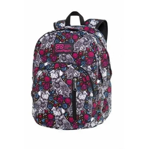 Plecak szkolny dla chłopca i dziewczynki różowy CoolPack pies trzykomorowy