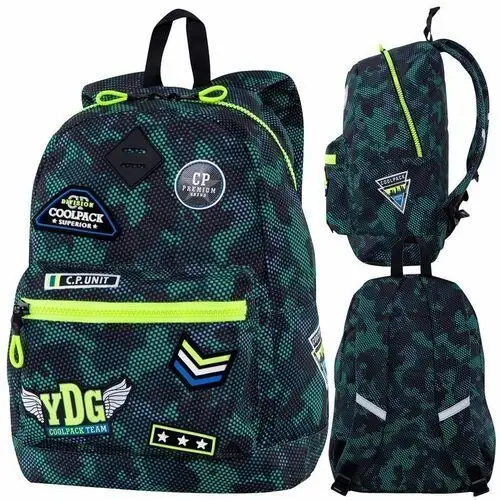 Plecak szkolny dla chłopca zielony CoolPack jednokomorowy