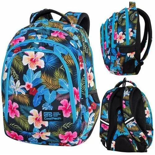 Coolpack Plecak szkolny dla dziewczynki drafter kwiaty trzykomorowy