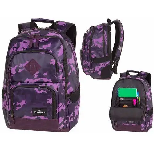 Plecak szkolny dla dziewczynki różnokolorowy CoolPack jednokomorowy, kolor zielony