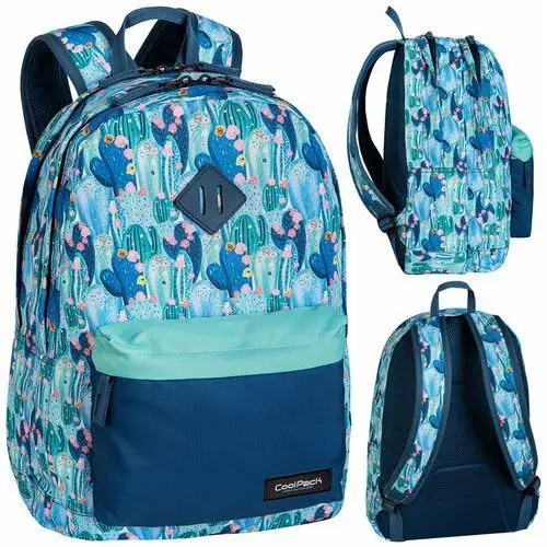 Coolpack Plecak szkolny młodzieżowy dla chłopca i dziewczynki błękitny scout arizona e96518 kaktusy dwukomorowy