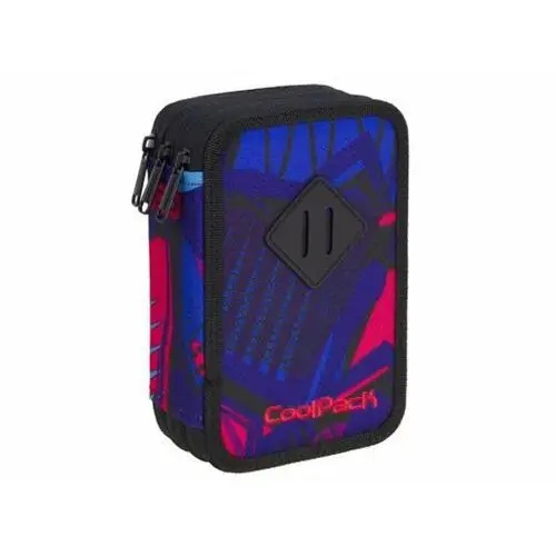 Coolpack Potrójny piórnik szkolny jumper 3 z wyposażeniem, crazy pink abstract a446
