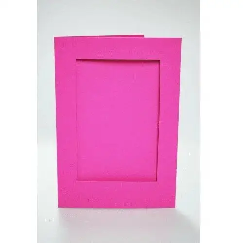Haft krzyżykowy - Duża kartka z prostokątnym psp różowa