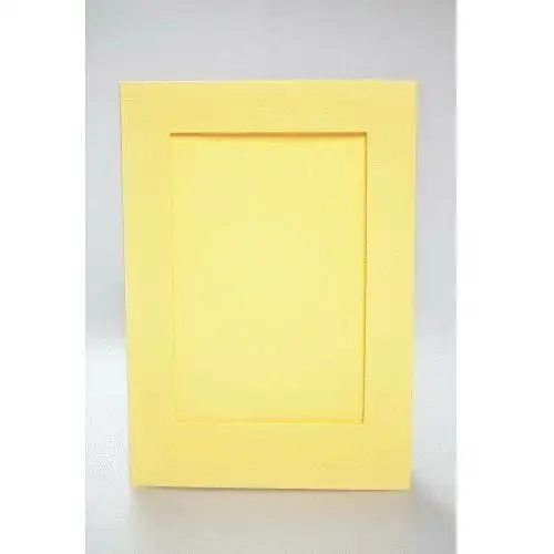 Haft krzyżykowy - Duża kartka z prostokątnym psp żółta