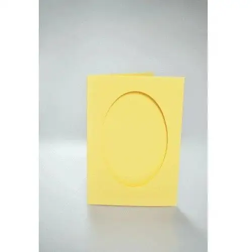 Coricamo Haft krzyżykowy - kartki z owalnym psp żółte